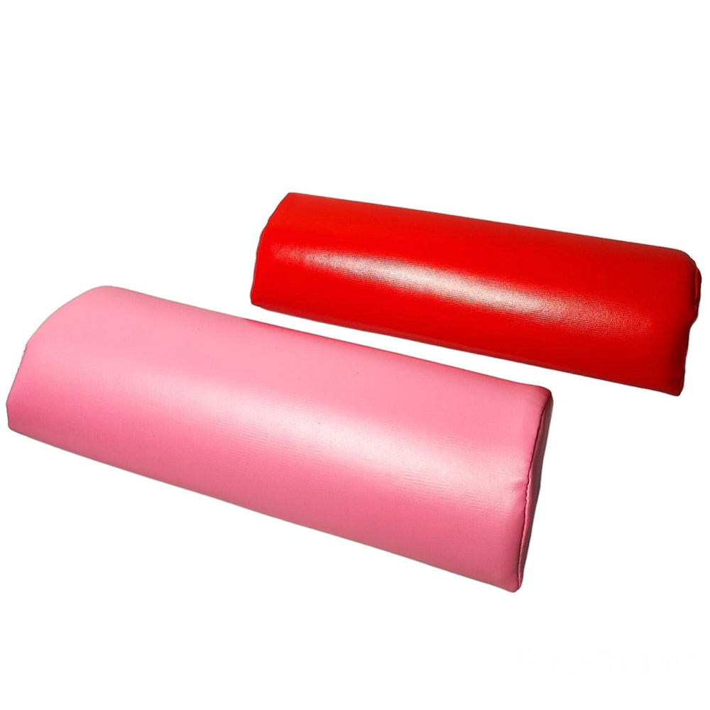 Manicure pad cushion with zipper, pink or red eco leather