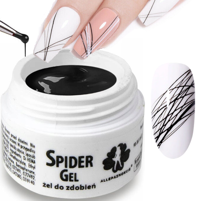 ▷ Black UV Spider Gel for Nail Art