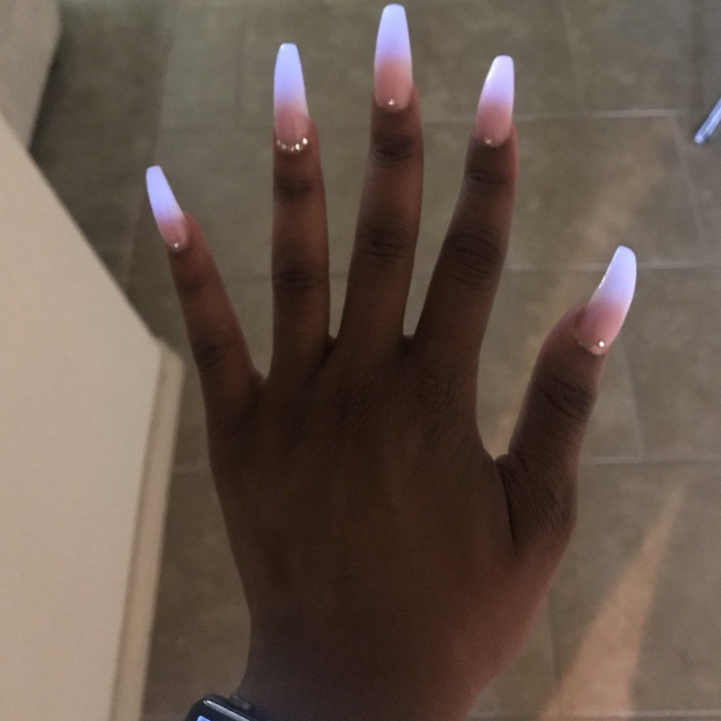 Acrylic glow in top the dark nails