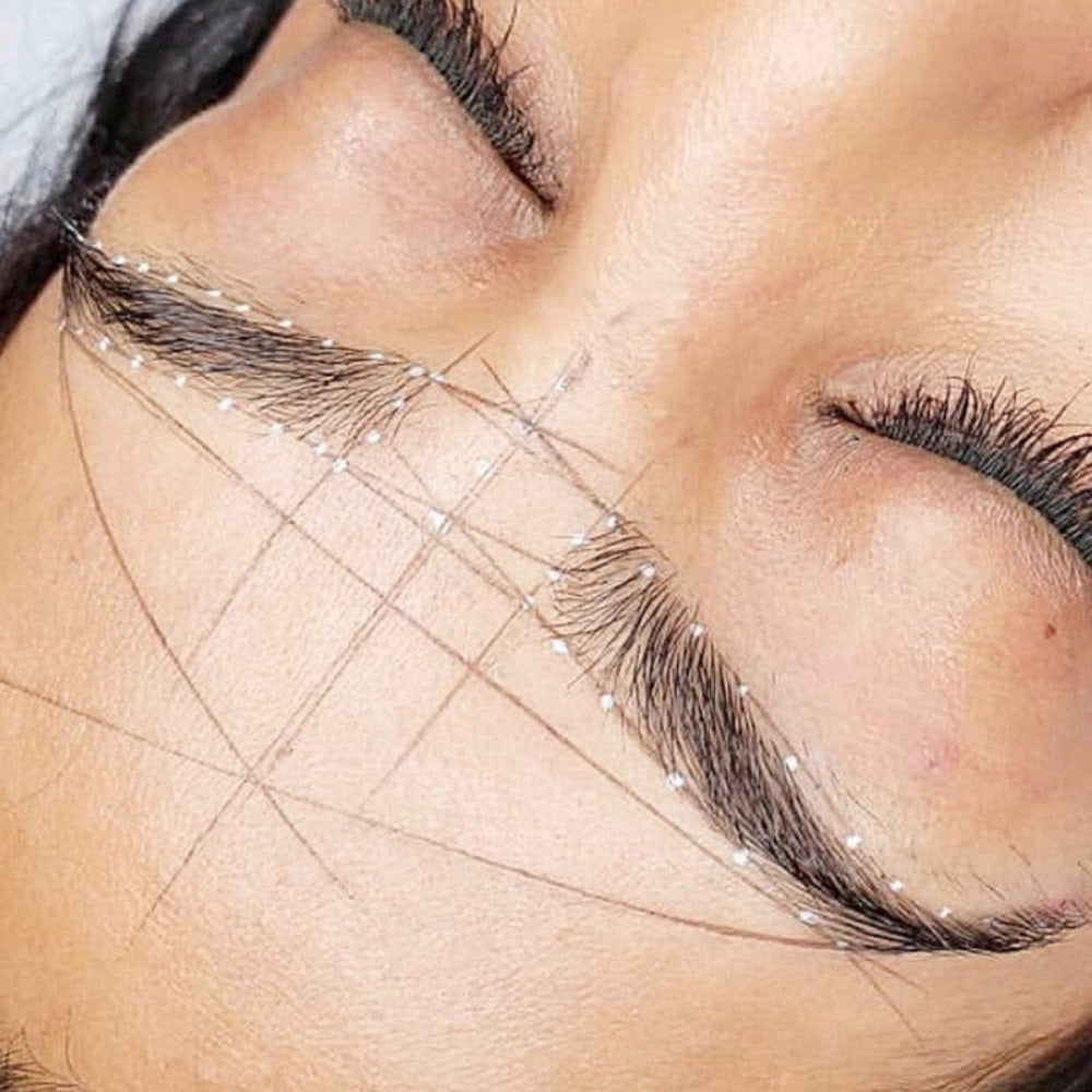 Pre Inked Mapping String eyebrow design thread WHITE BEAUTY