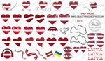 BIS Pure Nails slider nail design sticker decal LATVIA