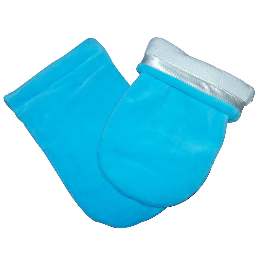 Gloves for paraffin procedures velour, BLUE