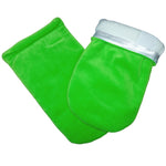Gloves for paraffin procedures velour, GREEN