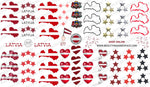 BIS Pure Nails water slider nail design sticker decal LATVIA SYMBOLS, E77