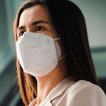 Medicine face mask KN95 respirator FFP2 pack of 10, WHITE