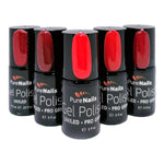 BIS Pure Nails UV/LED gēla laka 7.5 ml, FIRE RED A155