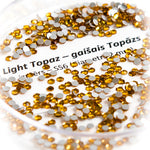 Flatback crystals for lash & nail, LIGHT TOPAZ