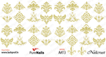 BIS Pure Nails  slider nail design sticker decal Art13, NAILCRUST GOLD