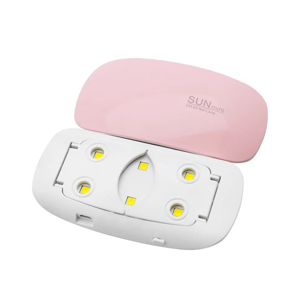 UV/LED tehnoloģijas manikīra lampa SUN mini, rozā vai balta