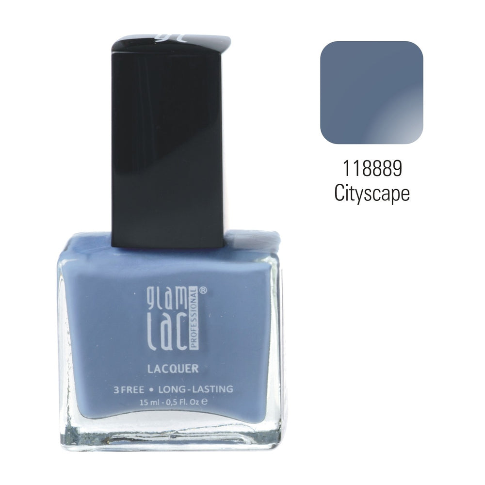 GlamLac gel effect nail lacquer polish 15 ml, 118889 CITY SCAPE