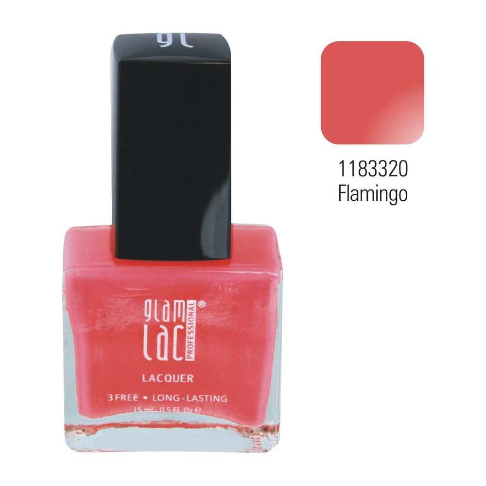 GlamLac gel effect nail lacquer polish 15 ml, 1183320 FLAMINGO