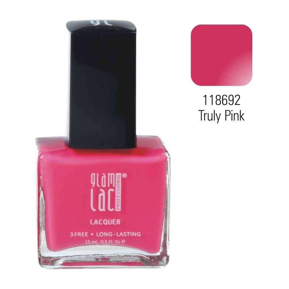 GlamLac gel effect nail lacquer polish 15 ml, 118692 TRULY PINK