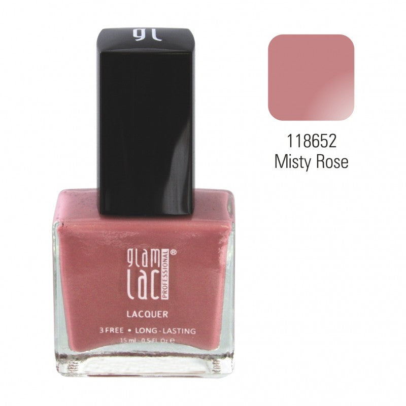 GlamLac gel effect nail lacquer polish 15 ml, 118652 MISTY ROSE