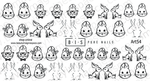 BIS Pure Nails water slider nail design sticker decal Easter Bunnies, Art54