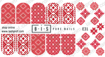 BIS Pure Nails water slider nail design sticker decal LATVIA, E31