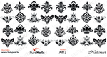 BIS Pure Nails  slider nail design sticker decal Art13, NAILCRUST BLACK