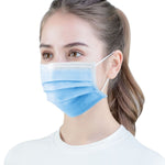 Protective face mask 3-play, BLUE