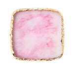 Agata akmens paliktnis rozā kvādrātveida, 80 mm