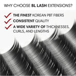 BL Lash Mink eyelash extensions ONE SIZE - D - 0.20, FINAL SALE