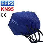 Medicīniskais respirators KN95 FFP2 x 10 gab, zils