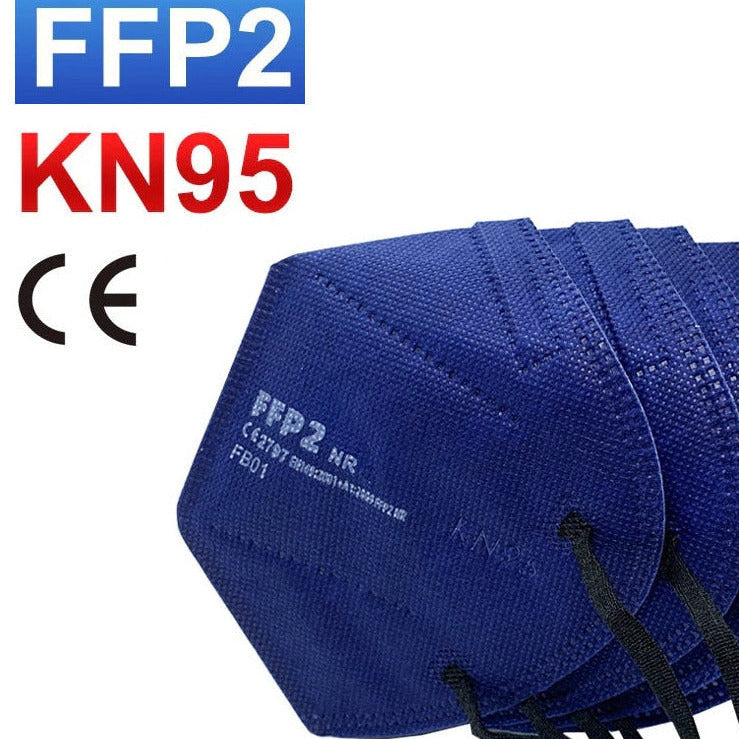 Medicine face mask KN95 respirator FFP2, NAVY BLUE