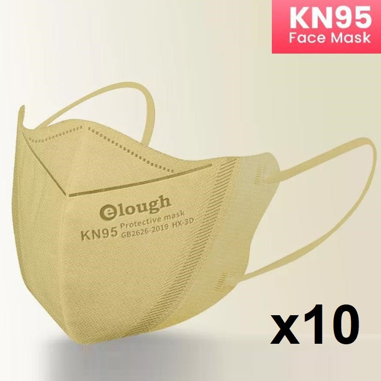 Ergonomisks sejas maska respirators KN95, ādas tonis x 10