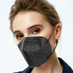 Medicīniskā sejas maska respirators FFP2 MELNS, 1 gab