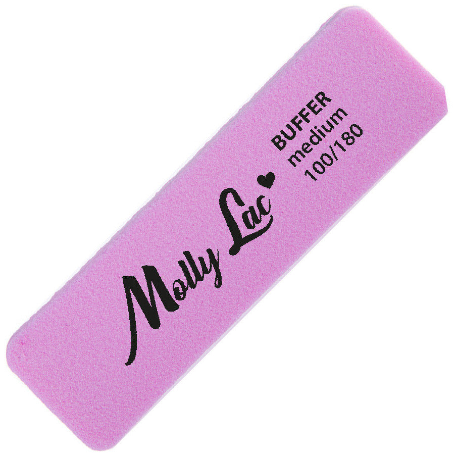 Molly Lac nail file buffer rectangle PINK, 100/180
