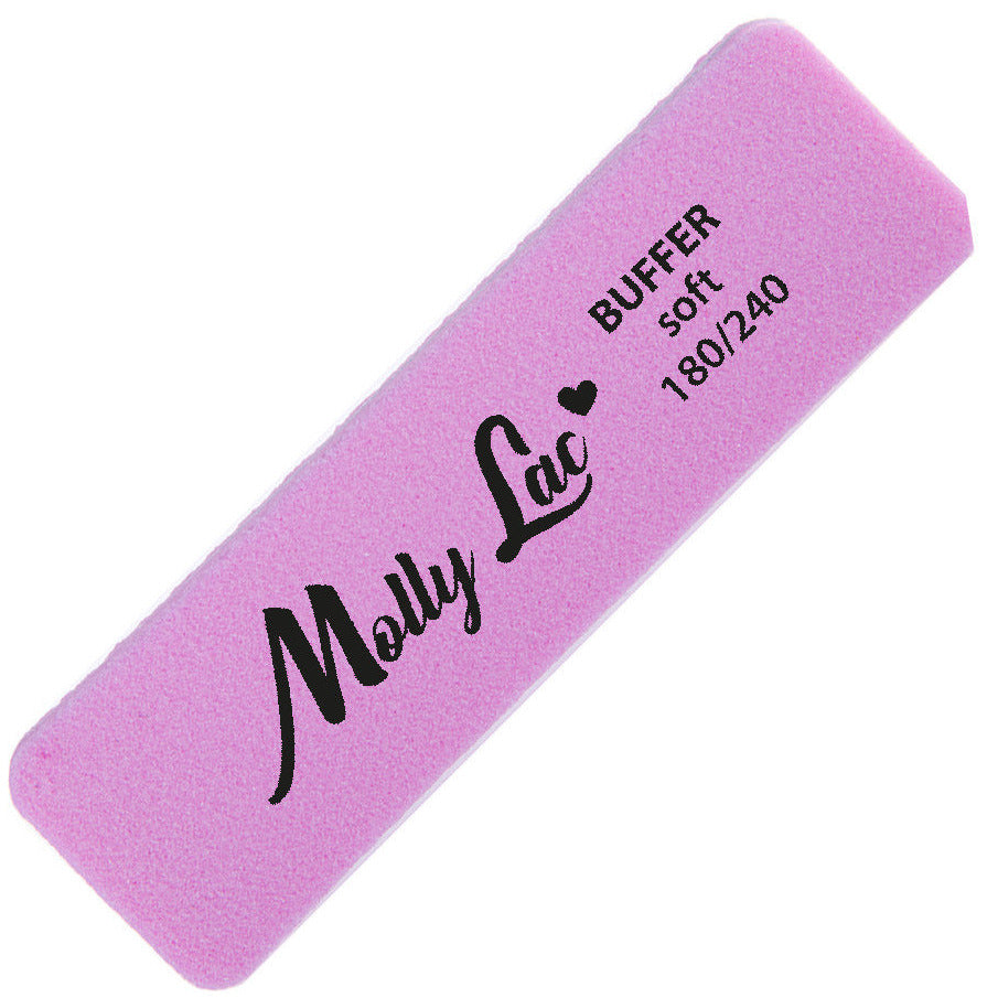 Molly Lac nail file buffer rectangle PINK, 180/240