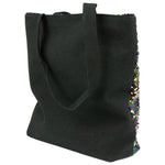 Shiny bag with zipper 38 x 33 x 15 cm, RAINBOW-SILVER