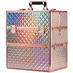 Beauty suitcase 3D design XL, HOLO ROSE GOLD