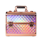 Beauty suitcase 3D design M2 size, HOLO ROSE GOLD
