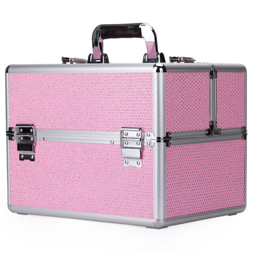Beauty suitcase M1 size, SPARKLY PINK