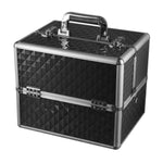 Cosmetic suitcase L2 with 3D design black, 32 x 27 x 25 cm