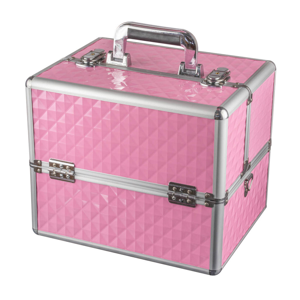 Kosmētikas koferis ar 3D dizainu L2 rozā, 32 x 27 x 25cm