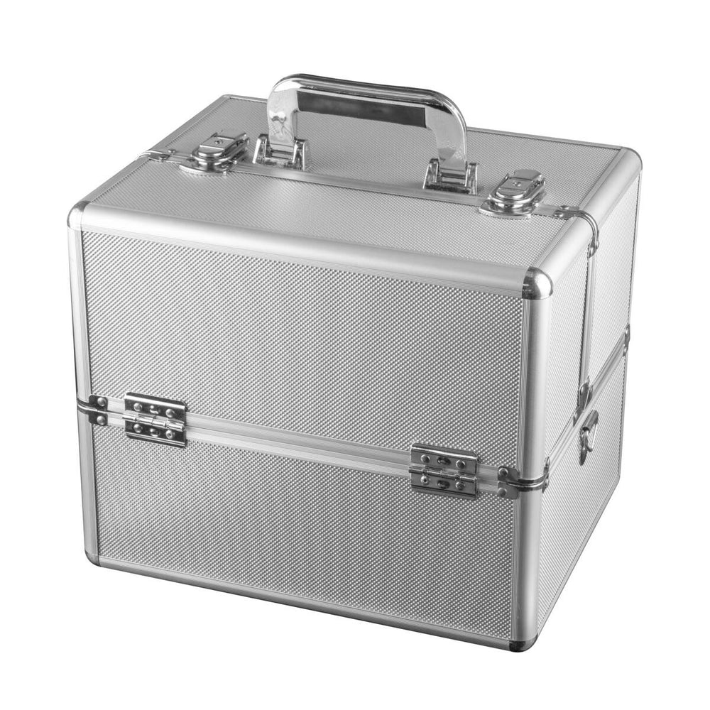 Cosmetic suitcase L silver, 32 x 27 x 25 cm