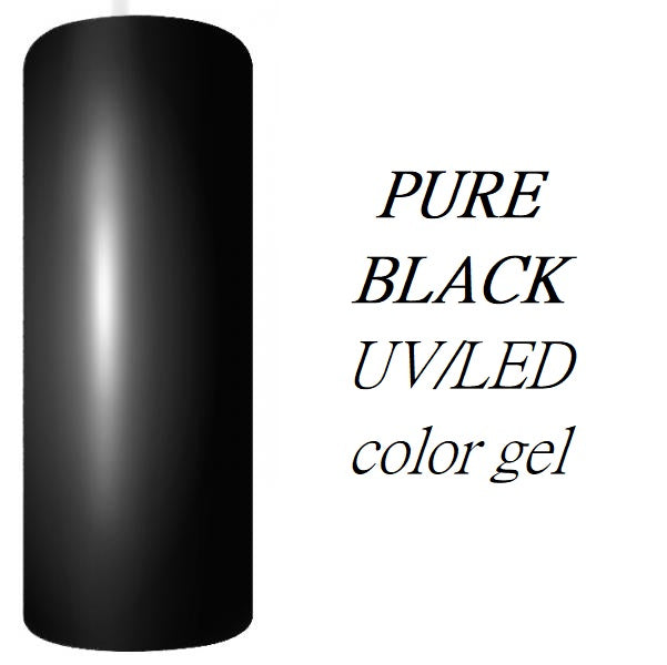 UV/LED krāsu gēls nagu pieaudzēšanai un modelēšanai Pure Black, finālā izpārdošana!