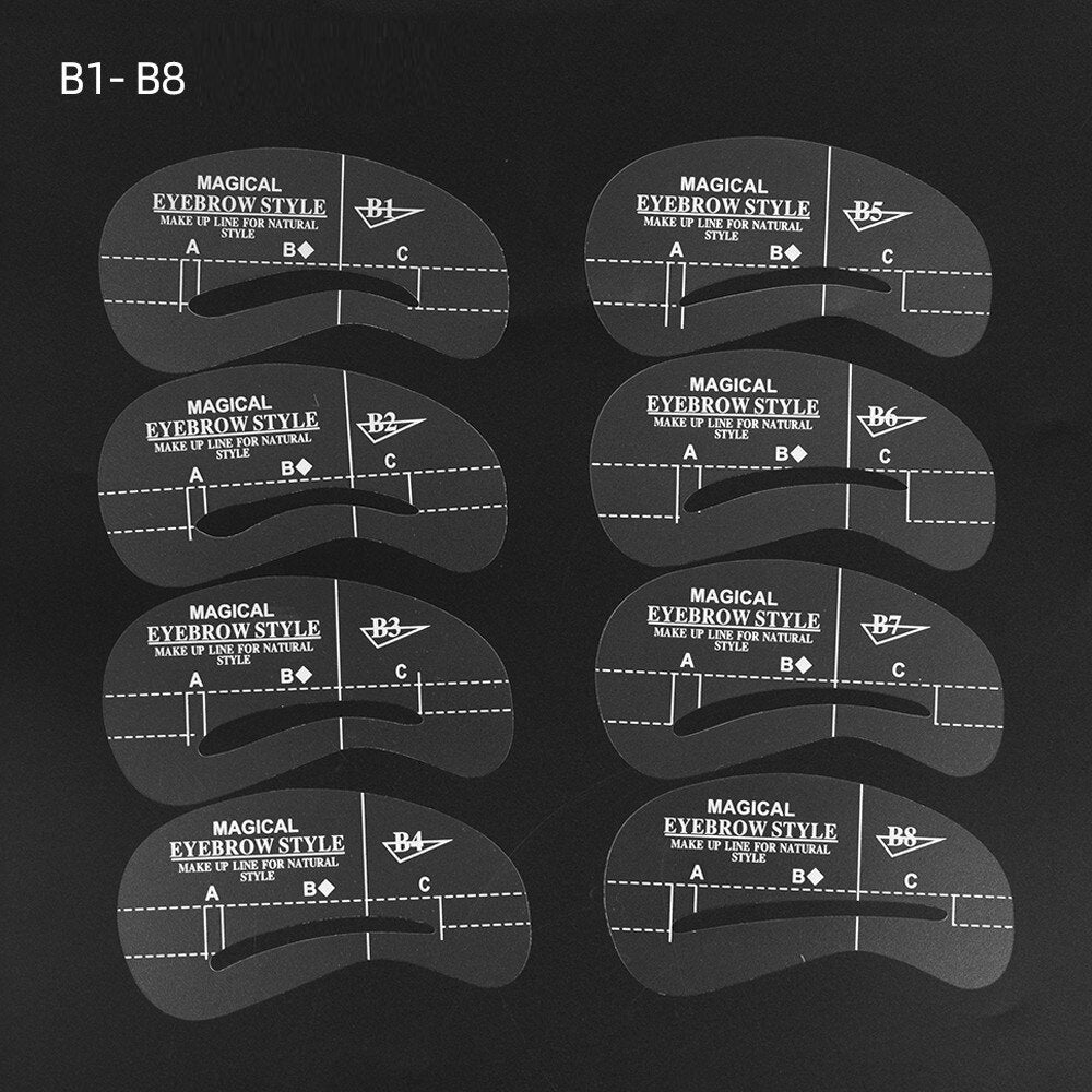 Uzacu veidošanas formas, modeļi B1-B8