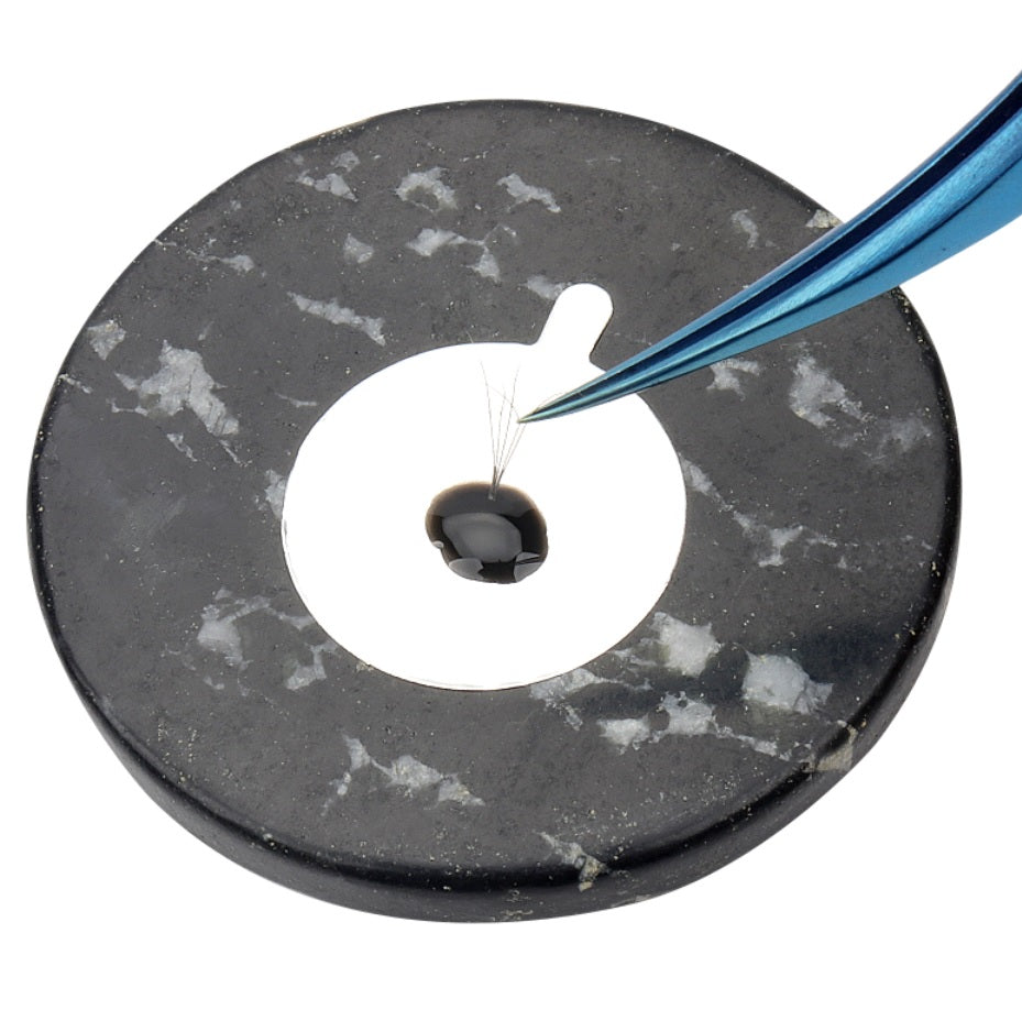 Blink Lash Jade stone glue pad ROUND black, 50 mm