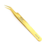 VETUS MCS-5B PRO tweezers for eyelash extensions, GOLD