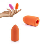 Cosmetic finger sponge for beauty procedures, orange