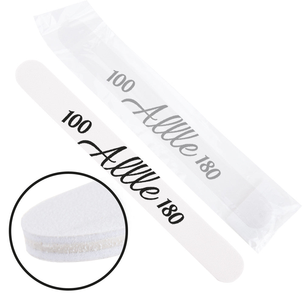 PRO nail file white STRAIGHT by Alle, 100/180