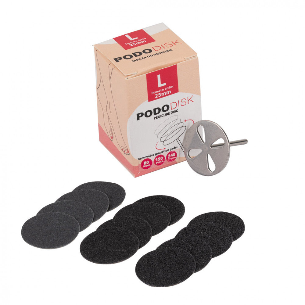PODOdisc + 50 abrasive pad SET for pedicure, size L