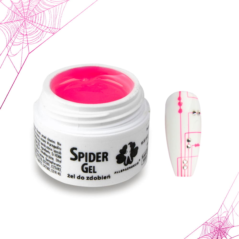 SPIDER gel for nail design NEON PINK, 5 ml