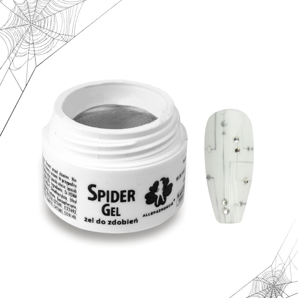 SPIDER Gel for nail design SILVER, 5 ml