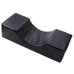 Memory foam neck pillow for eyelash extensions, LEATHER BLACK