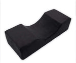 Memory foam neck pillow for eyelash extensions, velvet BLACK