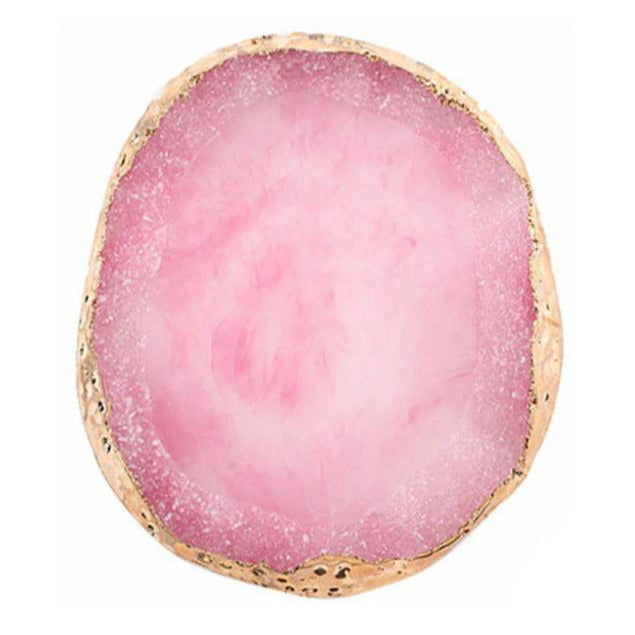 Agata akmens paliktnis rozā APAĻŠ, 70 mm