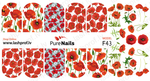 BIS Pure Nails water slider nail design sticker decal POPPY F166, F43 F145 or F118