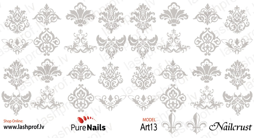 BIS Pure Nails  slider nail design sticker decal Art13, NAILCRUST GOLD